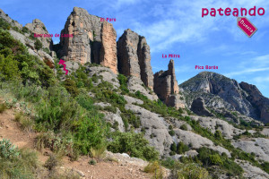 Mallos de Ligüerri, la Mitra, el Puro, Mallo San Jorge y Barranco de Lazas